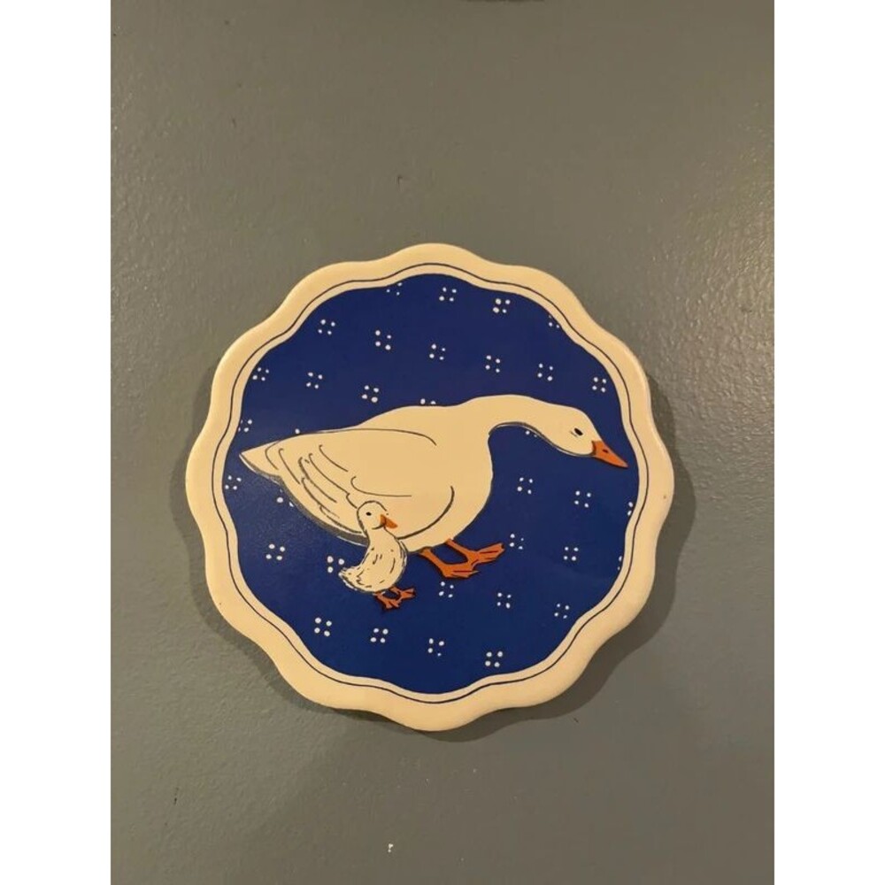 Vintage Country Goose Hanging ceramic trivet wall decor